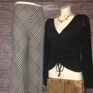 Chico’s Black & White Houndstooth Pull On Pants